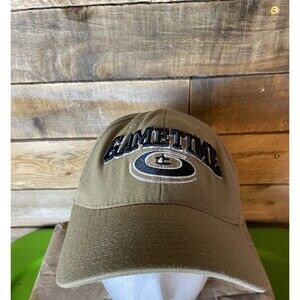 Gametime Ultrafit One Tan & Black Hat Cap Raised Embroidered Logo